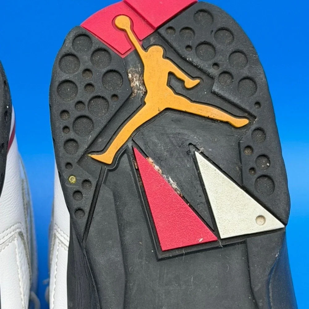 Jordan 7 Retro Cardinal White Red Gold CU9307-106 Size 10.5 12W
